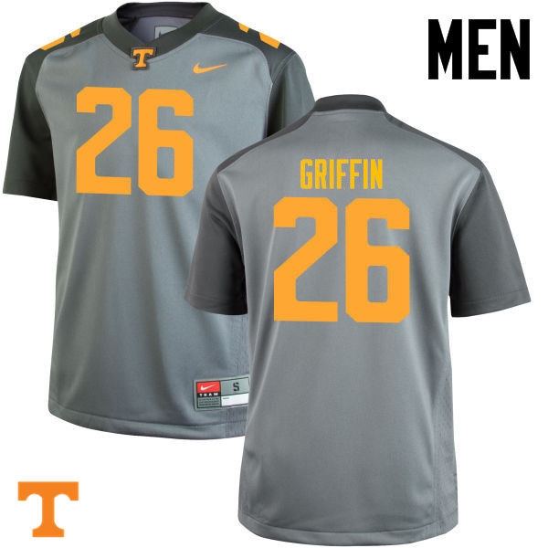 Men #26 Stephen Griffin Tennessee Volunteers College Football Jerseys-Gray